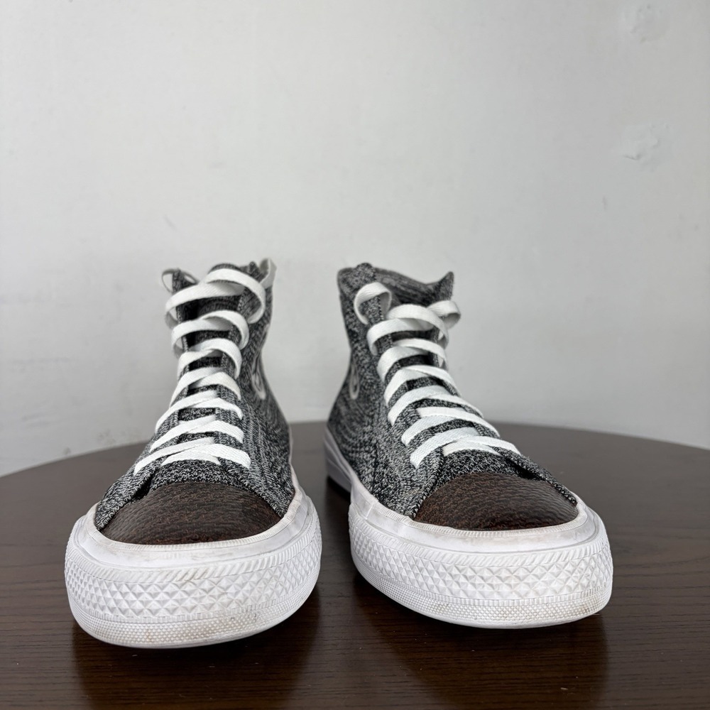 Converse Chuck Taylor Shoes Women's 9.5 Black White Flyknit High Cap Toe Sneaker - Picture 2 of 16